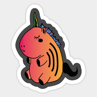 Pink Cute Chubbicorns Sticker